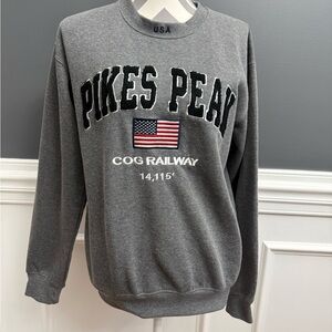 Colorado Pikes Peak cog railway sweatshirt size medium